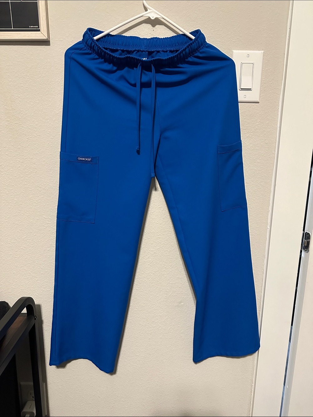 Cherokee Drawstring Cargo Scrub Pants